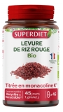 Superdiet Levure de Riz Rouge Bio - Titrée en Monacoline K - 45 Gélules