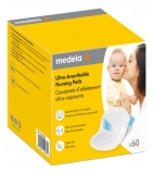 Medela 60 Coussinets d'Allaitement Ultra-Respirants Extra-Fins 