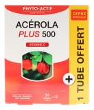 Phyto-Actif Acerola Plus 500 Vitamine C 24 Comprimés + 1 Tube Offert