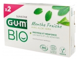 GUM Dentifrice Menthe Fraîche à l'Aloe Vera Bio 2 x 75 ml