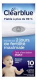 Clearblue Test d'Ovulation Digital 1 Hormone (2 Jours de Fertilité) X10