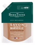 BeauTerra Savon de Marseille Liquide Parfum Beurre de Karité Éco-Recharge 900 ml