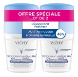 Vichy Déodorant Anti-Transpirant 48H Sans Alcool Bille Lot de 2 x 50 ml