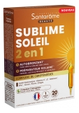 Santarome Complément Alimentaire Solaire - Autobronzant & Préparateur Solaire - 20 Ampoules