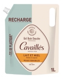 Cavaillès Gel Bain et Douche Lait et Miel Éco-Recharge 1 L