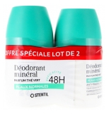 Stentil Déodorant Minéral Peaux Normales 48H Roll-On 2 x 50 ml