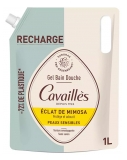 Cavaillès Gel Bain Douche Éclat de Mimosa Peaux Sensibles Éco-Recharge de 1 Litre