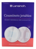 Lansinoh Coussinets d'Allaitement Jetables 60 Unités