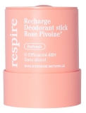 Respire Déodorant Rose Pivoine Stick Solide Efficacité 48H Recharge 50 g