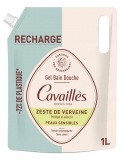 Cavaillès Gel Bain Douche Zeste de Verveine pour Peaux Sensibles Recharge 1 Litre