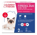 Clément Thékan Fiprokil Duo Antiparasitaire Chat 1 à 12 kg 2 Unités