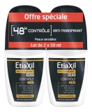 Etiaxil Déodorant Men Anti Transpirant Contrôle 48H Roll-On Lot 2 x 50 ML