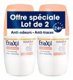 Etiaxil Déodorant Douceur 24H Peaux Sensibles Roll-On Lot 2 x 50 ml