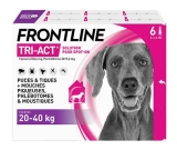 Frontline Tri-Act Chiens 20-40Kg 6 Pipettes