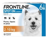 Frontline Spot-On Antiparasitaire Chiens de 2 à 10 kg 6 Pipettes