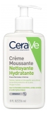 CeraVe Crème Moussante Nettoyante Hydratante Visage Peaux Normales à Sèches 236 ml