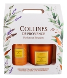 Collines de Provence Coffret Parfum d'Intérieur Duo 100 ML + Bougie Duo 180 Grammes