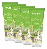 Weleda Crème de Douche Vivifiante au Citrus Fraîcheur et Bonne Humeur Lot de 4 x 200 ml
