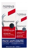 Noreva Hexaphane Shampooing Complément Anti-Chute Stimule et Fortifie 250 ml + Lotion Anti-Chute Cuirs Chevelu Snesibles 60 ml