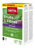 Ortis Fruits & Fibres Regular Transit Intestinal 2 Mois 2 x 30 Comprimés