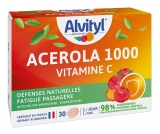 Alvityl Acérola 1000 Vitamine C Défenses Naturelles 30 Comprimés à Croquer