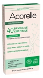 Acorelle Bandes de Cire Froide Jambes & Corps Bio x 40 Unités