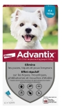 Advantix Petit Chien – Anti-Puces et Anti-Tiques – 4-10Kg – 4 Pipettes