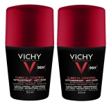 Vichy Homme Lot*2 Détranspirant Anti-Odeur 96H - Roll-On 50 ml