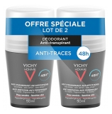 Vichy Déodorant Homme Bille Peaux Sensibles 50 ml X2