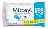 Mitosyl Lingettes à L'eau - 2 Sachets de 60