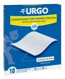 Urgo Compresses Stériles Non Tissées 10 cm x 10 cm 10 Sachets de 2 Compresses