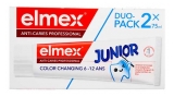 Elmex Dentifrice Junior Anti-Caries Professional Color Changing 6-12 Ans 2 x 75 ml