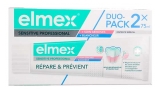 Elmex Sensitive Professional Répare & Prévient + Blancheur + Soin Gencives Lot de 2 x 75 ml