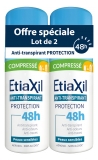 Etiaxil Anti-Transpirant Protection 48h Compressé Peaux Sensibles 2 x 100 ml