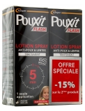 Pouxit Flash Spray Anti-Poux et Lentes 5 min 100% Efficace 2 x 150 ml Offre Spéciale 