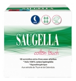 Saugella Cotton Touch Serviettes Nuit X12