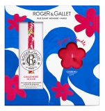 Roger & Gallet Coffret Eau Parfumée Bienfaisante Gingembre Rouge 100 ml et sa Bougie Parfumée
