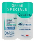 Ducray Hidrosis Control Roll-On Anti-Transpirant Aisselles Transpiration Excessive Lot 2 x 40 ml