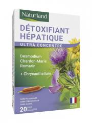 Complément Alimentaire Naturland Détoxifiant Hépatique en Ampoules Buvables - Boîte 20 ampoules de 10 ml