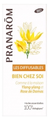 Pranar&ocirc;m Bien Chez Soi Rose de Damas et Ylang-Ylang M&eacute;lange Pour Diffusion Bio 30 ml