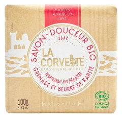 Savon Bio Doux &agrave; la Grenade et Beurre de Karit&eacute; 100g