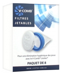Peigne &Eacute;lectrique Anti-Poux et Lentes avec 8 Filtres de Rechange