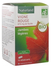 Vigne Rouge - Compl&eacute;ment Alimentaire Bio en Capsules V&eacute;g&eacute;tales de 75 unit&eacute;s