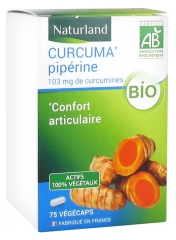 Curcuma Pip&eacute;rine Bio - Compl&eacute;ment Alimentaire V&eacute;g&eacute;tal 75 V&eacute;g&eacute;caps