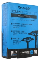 S.i.d Nutrition Sommeil Complet M&eacute;latonine 40 Comprimes