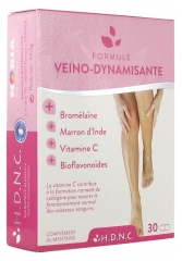 H.d.n.c Formule Veino Dynamisante - Brom&eacute;la&iuml;ne - Marron d'Inde - Bioflavono&iuml;des - 30 Comprim&eacute;s