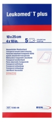 Pansement adh&eacute;sif Leukomed T Plus 10 cm x 25 cm - Bo&icirc;te de 5