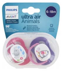 Avent Sucettes Ultra Air Animals 6-18M