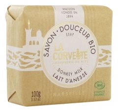 Savon Douceur Bio Lait d'&Acirc;nesse 100 g - Alternatif naturel pour une peau apais&eacute;e