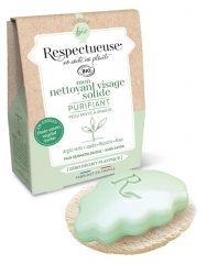 Respectueuse Mon Nettoyant Visage Solide Bio Apaisant 35 g + Porte Savon V&eacute;g&eacute;tal Offert